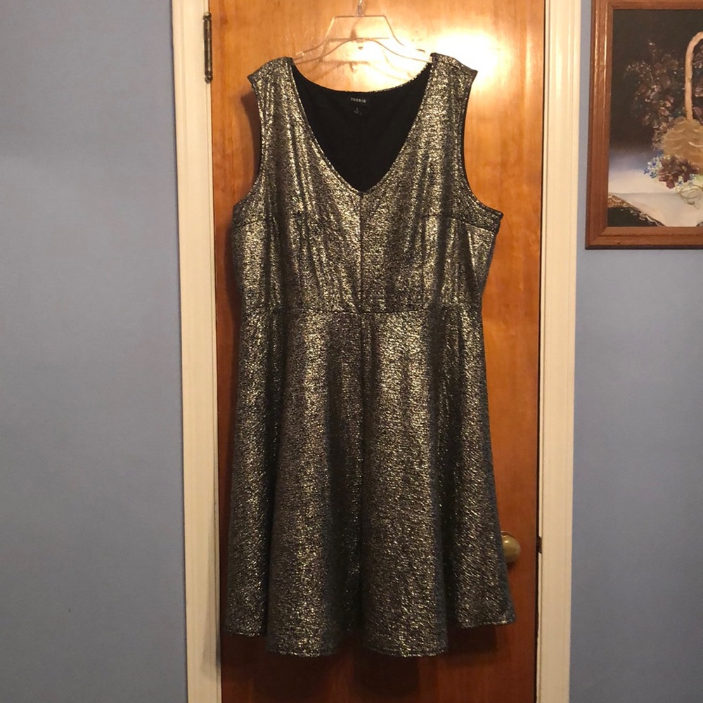 Torrid gold party dress